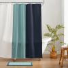 imageMONDAY MOOSE Scalloped Waffle Weave Shower Curtain with Rustproof Metal Grommet Holes for Bathroom Machine Washable Hooks Included 72x72 inch Dark BlueSky BlueLight BlueBlue