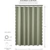 imageMONDAY MOOSE Scalloped Waffle Weave Shower Curtain with Rustproof Metal Grommet Holes for Bathroom Machine Washable Hooks Included 72x72 inch Dark BlueSky BlueWhiteSage