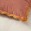 imageMONDAY MOOSE Decorative Throw Pillow Covers Cushion Cases Set of 2 Soft Velvet Scalloped Wavy Edge Designs Mix and Match for Home Decor Pillow Inserts Not Included HoneyPink 18x18 inchHoneyPink