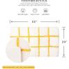 image:imageMONDAY MOOSE Bath Mat with Modern Grid Design Microfiber Absorbent Non Slip Tufted Rug for Floor Shower or Kitchen 20x32 inch Yellow