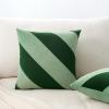 image:imageMONDAY MOOSE Decorative Throw Pillow Covers Cushion Cases Set of 2 Soft Velvet Diagonal Striped Designs Pillow Inserts Not Included 18x18 inch RustCoralGreenLight Green