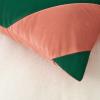 image:imageMONDAY MOOSE Decorative Throw Pillow Covers Cushion Cases Set of 2 Soft Velvet Diagonal Striped Designs Pillow Inserts Not Included 18x18 inch RustCoralPinkGreen