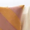 image:imageMONDAY MOOSE Decorative Throw Pillow Covers Cushion Cases Set of 2 Soft Velvet Diagonal Striped Designs Pillow Inserts Not Included 18x18 inch RustCoralPinkHoney