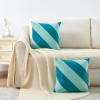 image:imageMONDAY MOOSE Decorative Throw Pillow Covers Cushion Cases Set of 2 Soft Velvet Diagonal Striped Designs Pillow Inserts Not Included 18x18 inch RustCoralBlueLight Blue