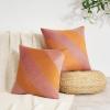 image:imageMONDAY MOOSE Decorative Throw Pillow Covers Cushion Cases Set of 2 Soft Velvet Diagonal Striped Designs Pillow Inserts Not Included 18x18 inch RustCoralPinkHoney