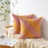 image:imageMONDAY MOOSE Decorative Throw Pillow Covers Cushion Cases Set of 2 Soft Velvet Diagonal Striped Designs Pillow Inserts Not Included 18x18 inch RustCoralPinkHoney