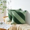 image:imageMONDAY MOOSE Decorative Throw Pillow Covers Cushion Cases Set of 2 Soft Velvet Diagonal Striped Designs Pillow Inserts Not Included 18x18 inch RustCoralGreenLight Green