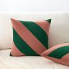 image:imageMONDAY MOOSE Decorative Throw Pillow Covers Cushion Cases Set of 2 Soft Velvet Diagonal Striped Designs Pillow Inserts Not Included 18x18 inch RustCoralPinkGreen