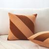 image:imageMONDAY MOOSE Decorative Throw Pillow Covers Cushion Cases Set of 2 Soft Velvet Diagonal Striped Designs Pillow Inserts Not Included 18x18 inch RustCoralRustCoral