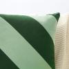 image:imageMONDAY MOOSE Decorative Throw Pillow Covers Cushion Cases Set of 2 Soft Velvet Diagonal Striped Designs Pillow Inserts Not Included 18x18 inch RustCoralGreenLight Green