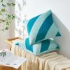 image:imageMONDAY MOOSE Decorative Throw Pillow Covers Cushion Cases Set of 2 Soft Velvet Diagonal Striped Designs Pillow Inserts Not Included 18x18 inch RustCoralBlueLight Blue