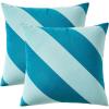 image:imageMONDAY MOOSE Decorative Throw Pillow Covers Cushion Cases Set of 2 Soft Velvet Diagonal Striped Designs Pillow Inserts Not Included 18x18 inch RustCoralBlueLight Blue