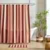 image:imageMONDAY MOOSE Bath Mat with Striped Design Microfiber Absorbent Non Slip Tufted Rug for Floor Shower or Kitchen 20x32 inch YellowBlush