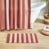 image:imageMONDAY MOOSE Bath Mat with Striped Design Microfiber Absorbent Non Slip Tufted Rug for Floor Shower or Kitchen 20x32 inch YellowBlush