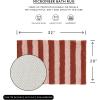 image:imageMONDAY MOOSE Bath Mat with Striped Design Microfiber Absorbent Non Slip Tufted Rug for Floor Shower or Kitchen 20x32 inch YellowBlush