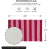 image:imageMONDAY MOOSE Bath Mat with Striped Design Microfiber Absorbent Non Slip Tufted Rug for Floor Shower or Kitchen 20x32 inch YellowHot Pink