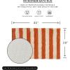 image:imageMONDAY MOOSE Bath Mat with Striped Design Microfiber Absorbent Non Slip Tufted Rug for Floor Shower or Kitchen 20x32 inch YellowOrange