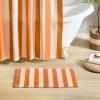 image:imageMONDAY MOOSE Bath Mat with Striped Design Microfiber Absorbent Non Slip Tufted Rug for Floor Shower or Kitchen 20x32 inch YellowOrange