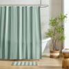 image:imageMONDAY MOOSE Bath Mat with Striped Design Microfiber Absorbent Non Slip Tufted Rug for Floor Shower or Kitchen 20x32 inch YellowSage