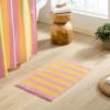 image:imageMONDAY MOOSE Bath Mat with Striped Design Microfiber Absorbent Non Slip Tufted Rug for Floor Shower or Kitchen 20x32 inch YellowSunrose