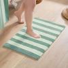 image:imageMONDAY MOOSE Bath Mat with Striped Design Microfiber Absorbent Non Slip Tufted Rug for Floor Shower or Kitchen 20x32 inch YellowSage