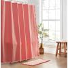 image:imageMONDAY MOOSE Bath Mat with Scalloped Wavy Ripple Design Microfiber Absorbent Non Slip Tufted Rug for Floor Shower or Kitchen 20x32 inch SunroseBlush