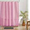 image:imageMONDAY MOOSE Bath Mat with Scalloped Wavy Ripple Design Microfiber Absorbent Non Slip Tufted Rug for Floor Shower or Kitchen 20x32 inch SunroseForest Pink