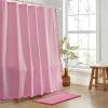 image:imageMONDAY MOOSE Bath Mat with Scalloped Wavy Ripple Design Microfiber Absorbent Non Slip Tufted Rug for Floor Shower or Kitchen 20x32 inch SunroseHot Pink
