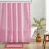 image:imageMONDAY MOOSE Bath Mat with Scalloped Wavy Ripple Design Microfiber Absorbent Non Slip Tufted Rug for Floor Shower or Kitchen 20x32 inch SunroseHot Pink