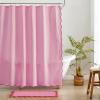 image:imageMONDAY MOOSE Bath Mat with Scalloped Wavy Ripple Design Microfiber Absorbent Non Slip Tufted Rug for Floor Shower or Kitchen 20x32 inch SunroseHot Pink