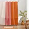 image:imageMONDAY MOOSE Bath Mat with Scalloped Wavy Ripple Design Microfiber Absorbent Non Slip Tufted Rug for Floor Shower or Kitchen 20x32 inch SunroseOrange