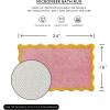 image:imageMONDAY MOOSE Bath Mat with Scalloped Wavy Ripple Design Microfiber Absorbent Non Slip Tufted Rug for Floor Shower or Kitchen 20x32 inch SunroseSunrose