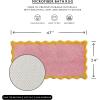 image:imageMONDAY MOOSE Bath Mat with Scalloped Wavy Ripple Design Microfiber Absorbent Non Slip Tufted Rug for Floor Shower or Kitchen 20x32 inch SunroseSunrose