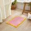 image:imageMONDAY MOOSE Bath Mat with Scalloped Wavy Ripple Design Microfiber Absorbent Non Slip Tufted Rug for Floor Shower or Kitchen 20x32 inch SunroseSunrose