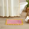 image:imageMONDAY MOOSE Bath Mat with Scalloped Wavy Ripple Design Microfiber Absorbent Non Slip Tufted Rug for Floor Shower or Kitchen 20x32 inch SunroseSunrose