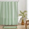 image:imageMONDAY MOOSE Bath Mat with Scalloped Wavy Ripple Design Microfiber Absorbent Non Slip Tufted Rug for Floor Shower or Kitchen 20x32 inch SunroseTeal Green