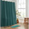 image:imageMONDAY MOOSE Bath Mat with Scalloped Wavy Ripple Design Microfiber Absorbent Non Slip Tufted Rug for Floor Shower or Kitchen 20x32 inch SunroseTeal Peach