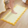 image:imageMONDAY MOOSE Bath Mat with Scalloped Wavy Ripple Design Microfiber Absorbent Non Slip Tufted Rug for Floor Shower or Kitchen 20x32 inch SunroseYellow