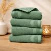 image:imageMONDAY MOOSE Scalloped Decorative Hand Towels 2Pack Soft Cotton with Reversible Jacquard Wavy Design for Bathroom Kitchen or Spa 16x28 inch SageLight SageSage