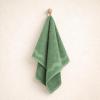 image:imageMONDAY MOOSE Scalloped Decorative Hand Towels 2Pack Soft Cotton with Reversible Jacquard Wavy Design for Bathroom Kitchen or Spa 16x28 inch SageLight SageSage