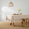 image:imageMONDAY MOOSE Ruffle Farmhouse Rustic Rectangle Natural Stonewashed Cotton Tablecloth for Kitchen Dining Room Restaurant 55x70 inch Olive GreenBeige Gingham