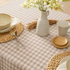 image:imageMONDAY MOOSE Ruffle Farmhouse Rustic Rectangle Natural Stonewashed Cotton Tablecloth for Kitchen Dining Room Restaurant 55x70 inch Olive GreenBeige Gingham