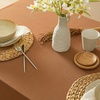 image:imageMONDAY MOOSE Ruffle Farmhouse Rustic Rectangle Natural Stonewashed Cotton Tablecloth for Kitchen Dining Room Restaurant 55x70 inch Olive GreenCinnamon