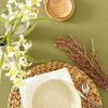 image:imageMONDAY MOOSE Ruffle Farmhouse Rustic Rectangle Natural Stonewashed Cotton Tablecloth for Kitchen Dining Room Restaurant 55x70 inch Olive GreenOlive Green