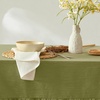 image:imageMONDAY MOOSE Ruffle Farmhouse Rustic Rectangle Natural Stonewashed Cotton Tablecloth for Kitchen Dining Room Restaurant 55x70 inch Olive GreenOlive Green