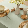 image:imageMONDAY MOOSE Ruffle Farmhouse Rustic Rectangle Natural Stonewashed Cotton Tablecloth for Kitchen Dining Room Restaurant 55x70 inch Olive GreenSage Green