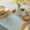 image:imageMONDAY MOOSE Ruffle Farmhouse Rustic Rectangle Natural Stonewashed Cotton Tablecloth for Kitchen Dining Room Restaurant 55x70 inch Olive GreenSlate Blue