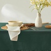 image:imageMONDAY MOOSE Ruffle Farmhouse Rustic Rectangle Natural Stonewashed Cotton Tablecloth for Kitchen Dining Room Restaurant 55x70 inch Olive GreenTeal Green